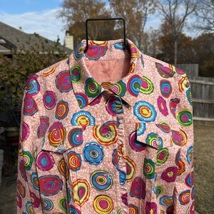 Redd Vintage Geometric Sequin Covered sz 18 Cotton Jacket